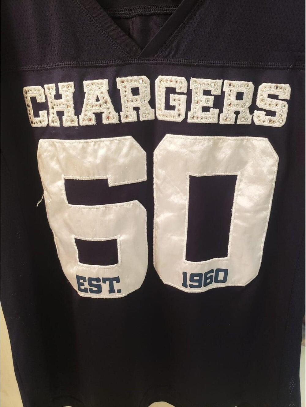 PINK vs secret NFL CHARGERS football jersey sz L